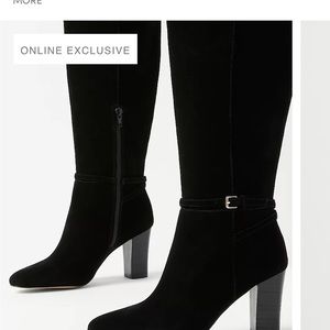Suede Heel Boots